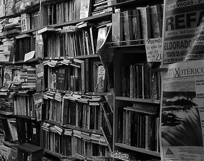 old books in a library